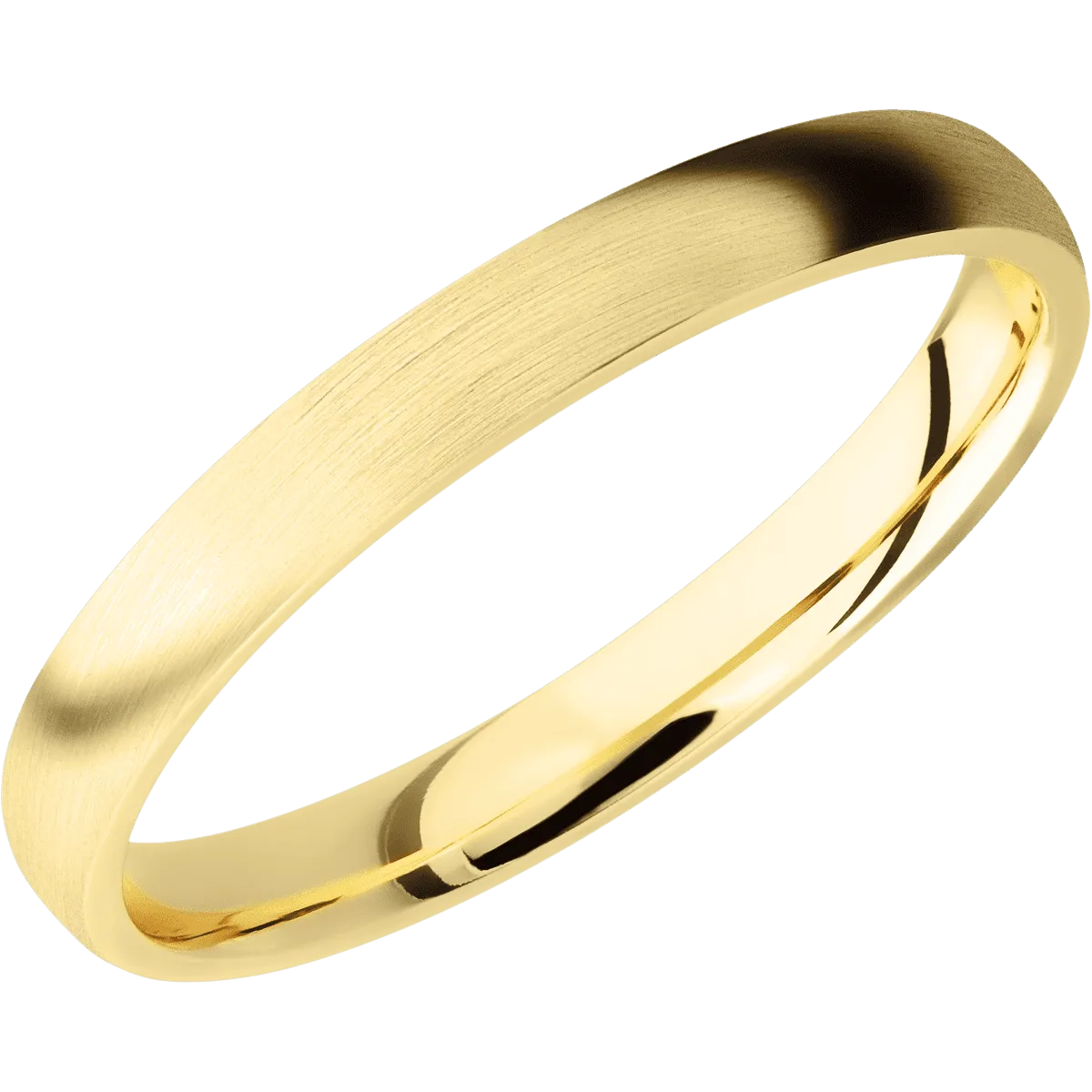 14K Yellow Gold with Satin Finish