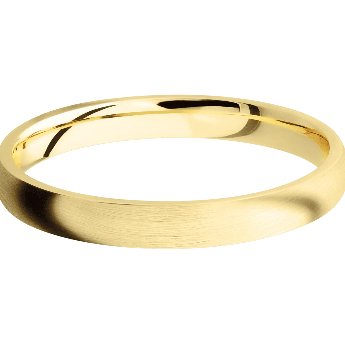 14K Yellow Gold with Satin Finish