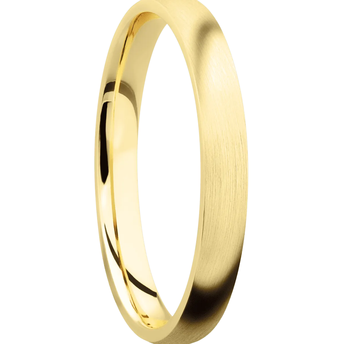 14K Yellow Gold with Satin Finish