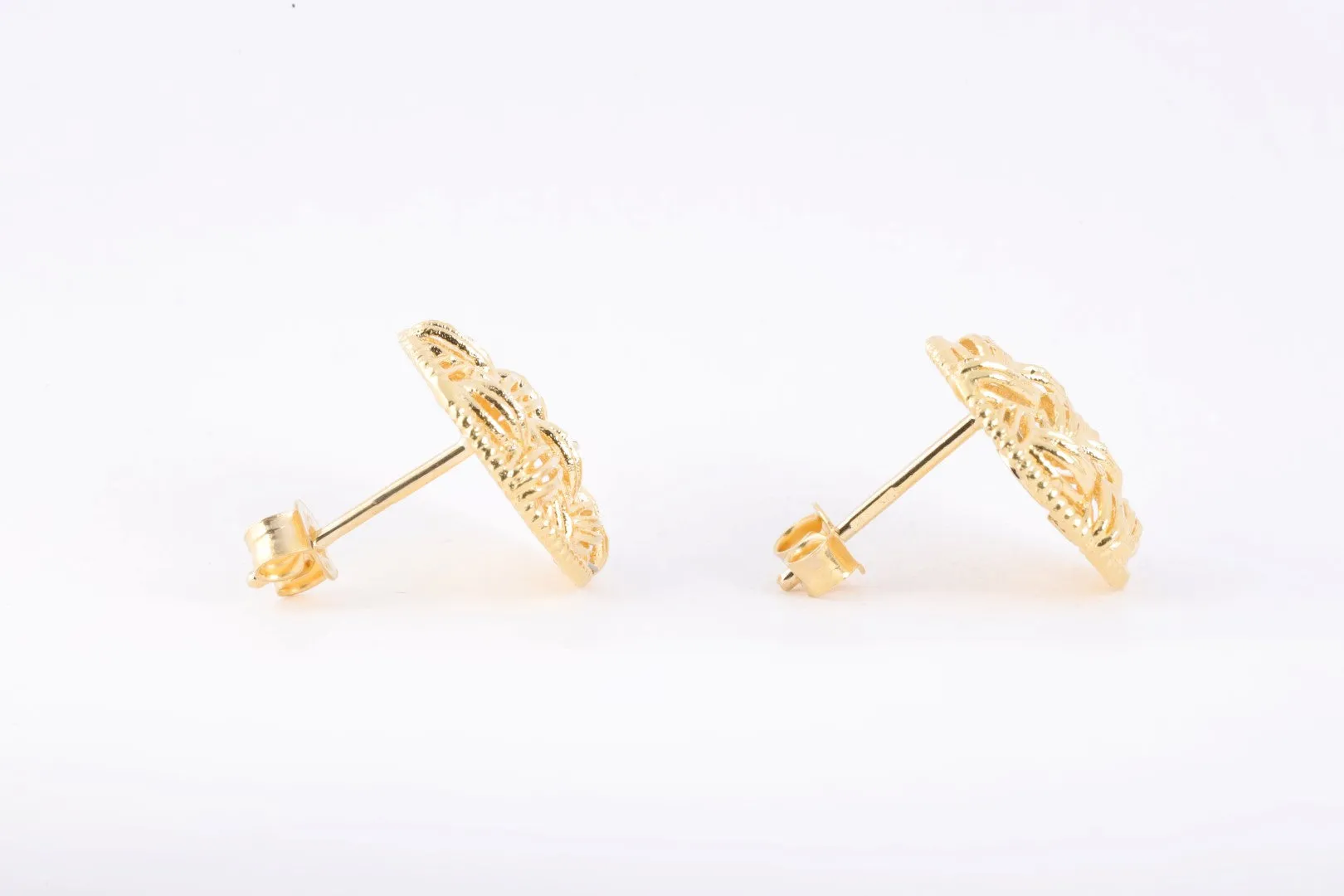 14k Yellow Gold Woven Circle Earrings (3.04g.)