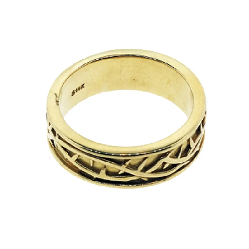 14KT Y/G Crown of Thorns Ring