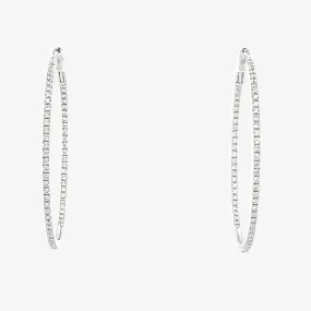 1.5 Ultra Whisper Thin 0.90CT Hoop Earrings