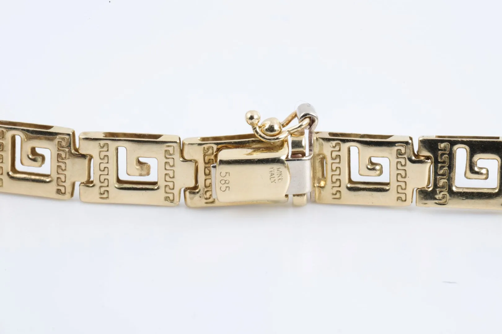 17" 14k Yellow Gold Greek Key Link Chain (21.22g.)