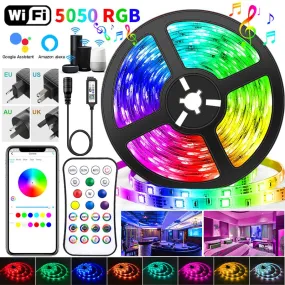 20/25/30M LED RGB Lights Strip   Bluetooth Waterproof 2835 Control Adapter