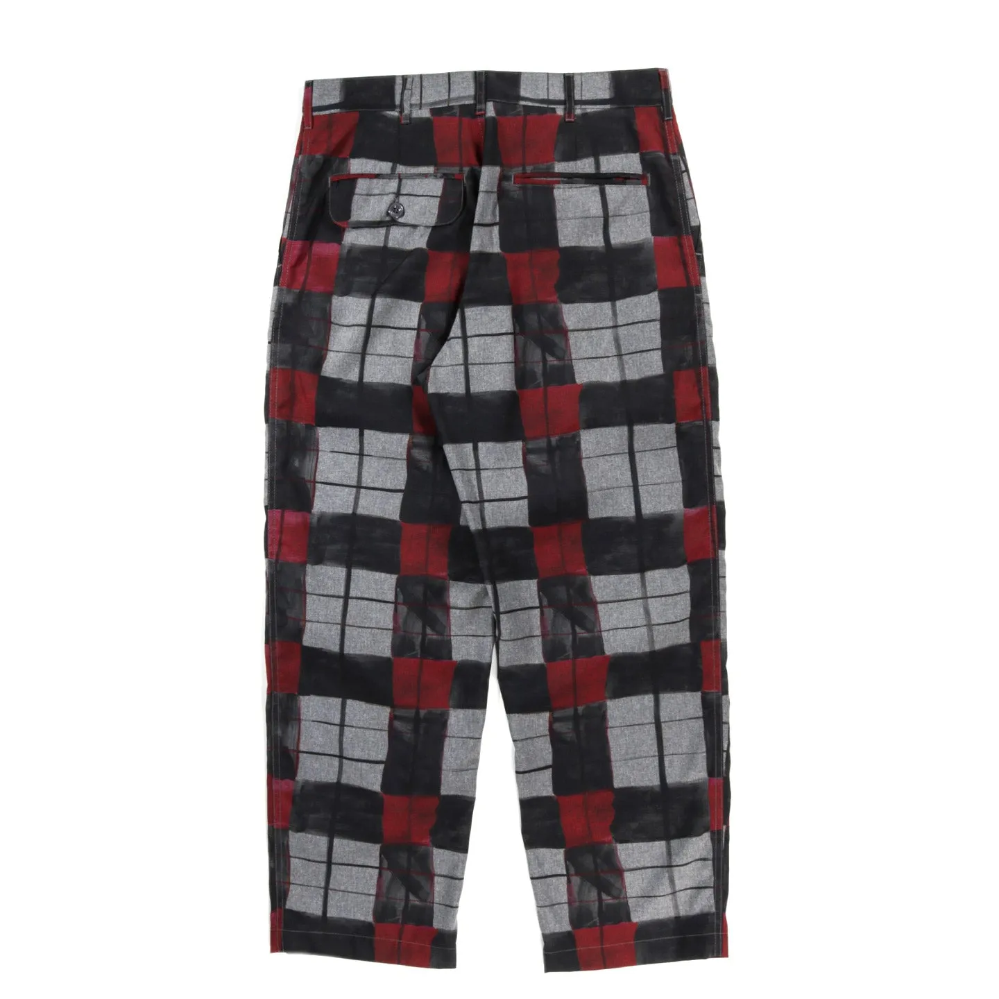 4SDESIGNS EVERYDAY PANT SHARPIE PRINT PLAID LIGHT GREY