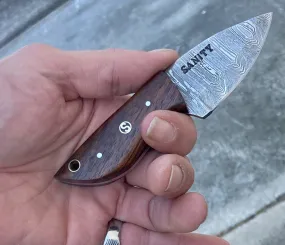 5.5” Johnny Torrio - Mahogany - Damascus - Vertical Carry - TJ03