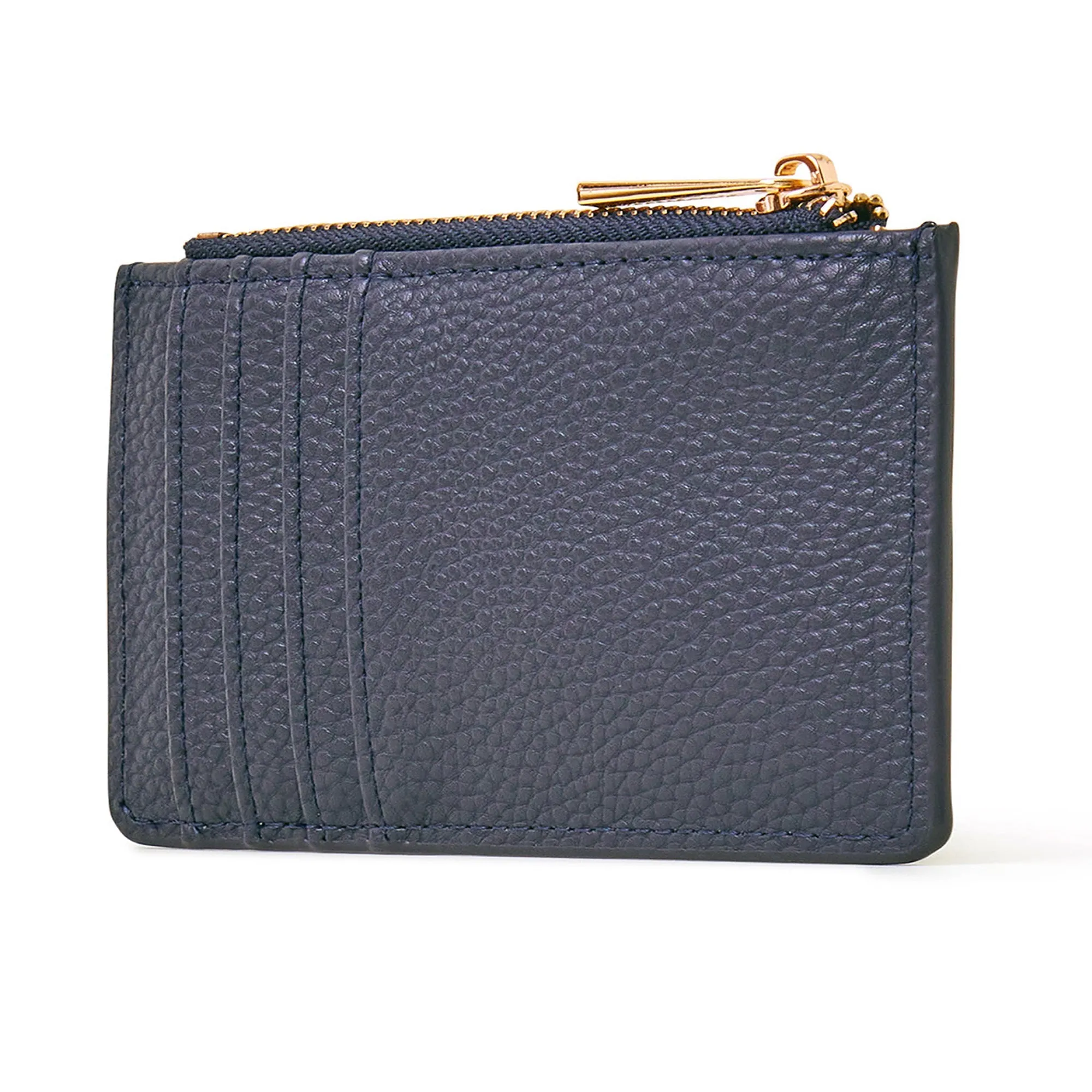 Accessorize London Women's Navy Blue Embroidered Floral Card Holder