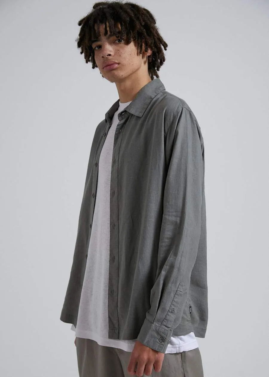 Afends Everyday Hemp Long Sleeve Shirt Olive