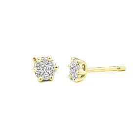 AFJ Diamond Collection - Small Diamond Stud Earrings, 18k Yellow Gold