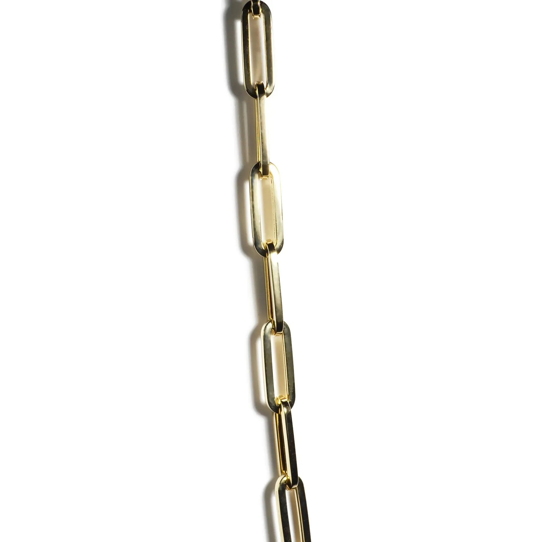 AFJ Gold Collection - Paperclip Link Chain Necklace, Yellow Gold