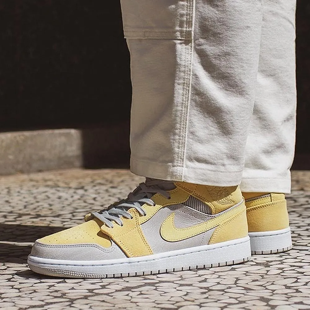 Air Jordan 1 Mid SE Grey Fog Lemon Wash