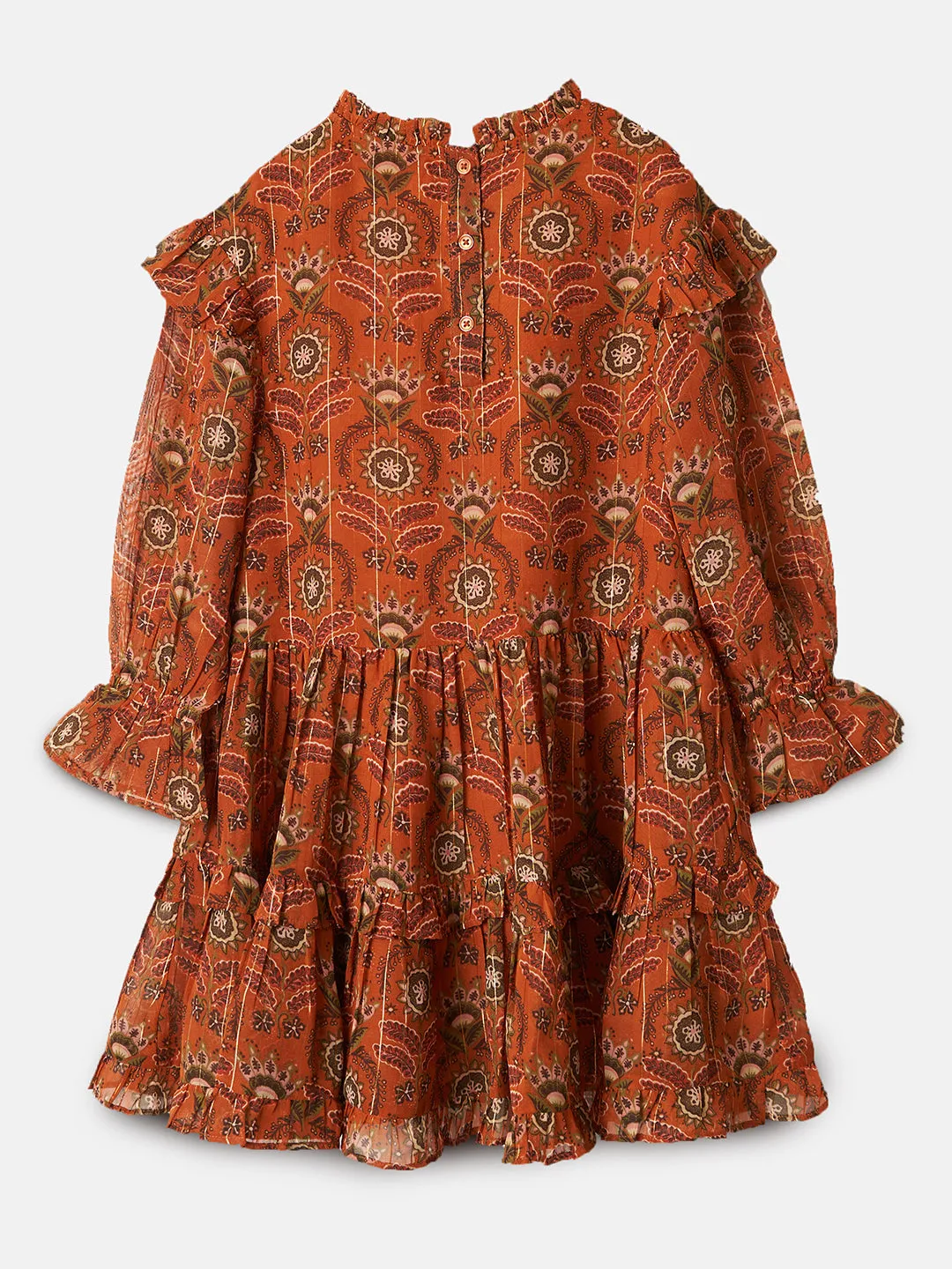 Alexis Ginger Georgette Print Dress