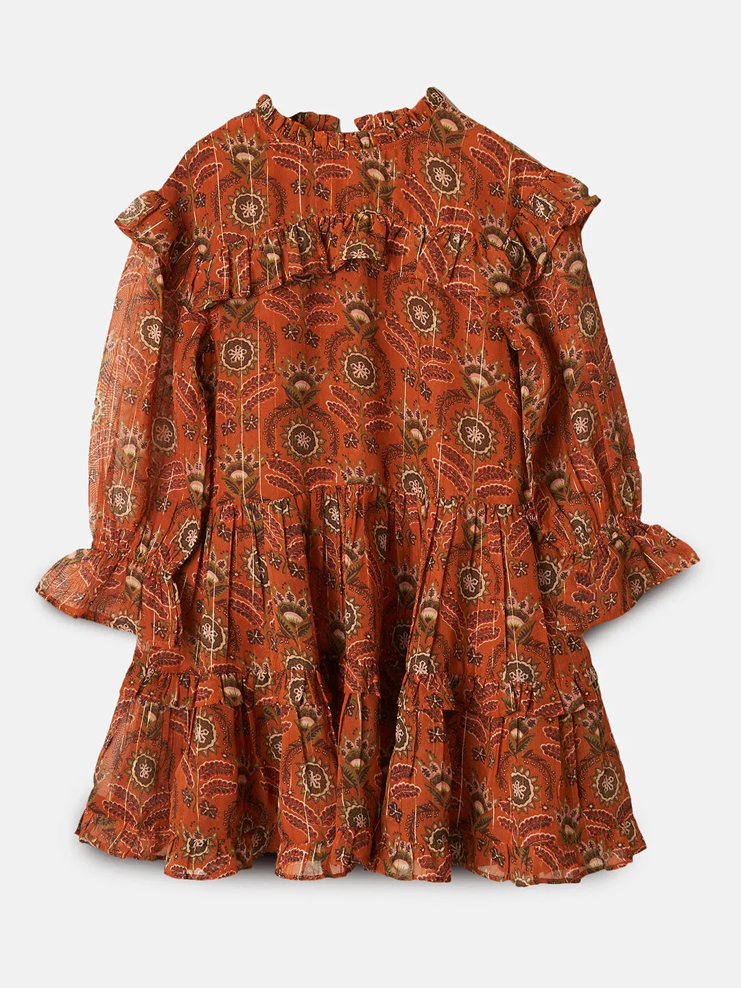 Alexis Ginger Georgette Print Dress