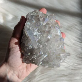 Amazing Pastel Shimmer ANGEL AURA QUARTZ CLUSTER