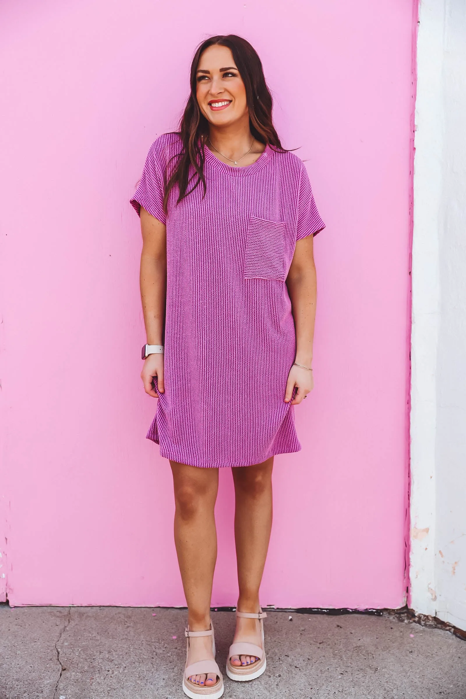 Amelia Mini Dress-Purple