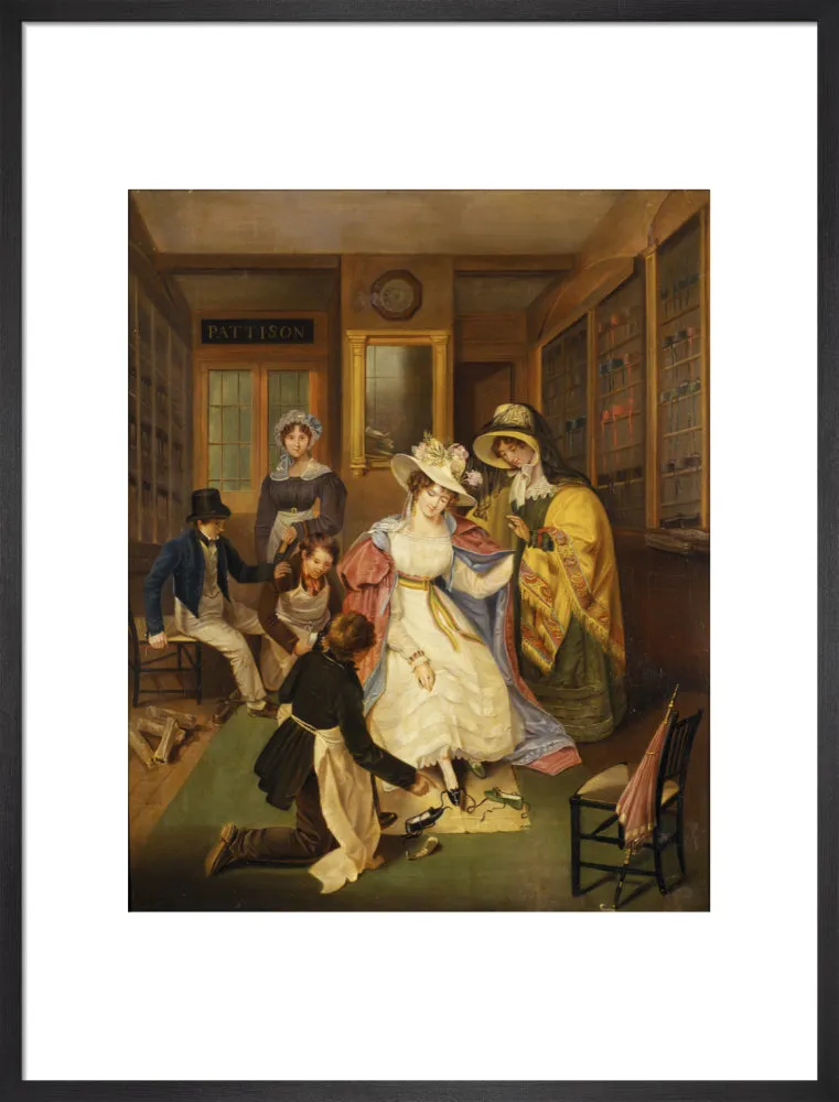 AT THE SHOEMAKERS, English c.1825 (anon) Pattison's Shoe Shop, 129 Oxford Street