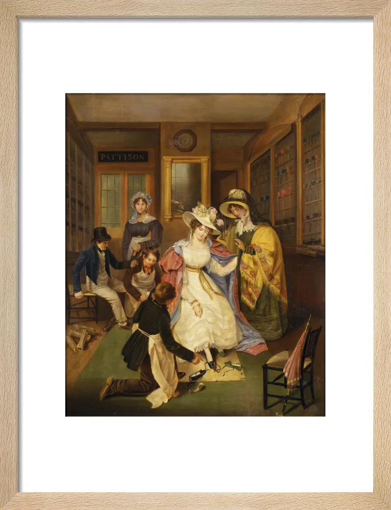 AT THE SHOEMAKERS, English c.1825 (anon) Pattison's Shoe Shop, 129 Oxford Street