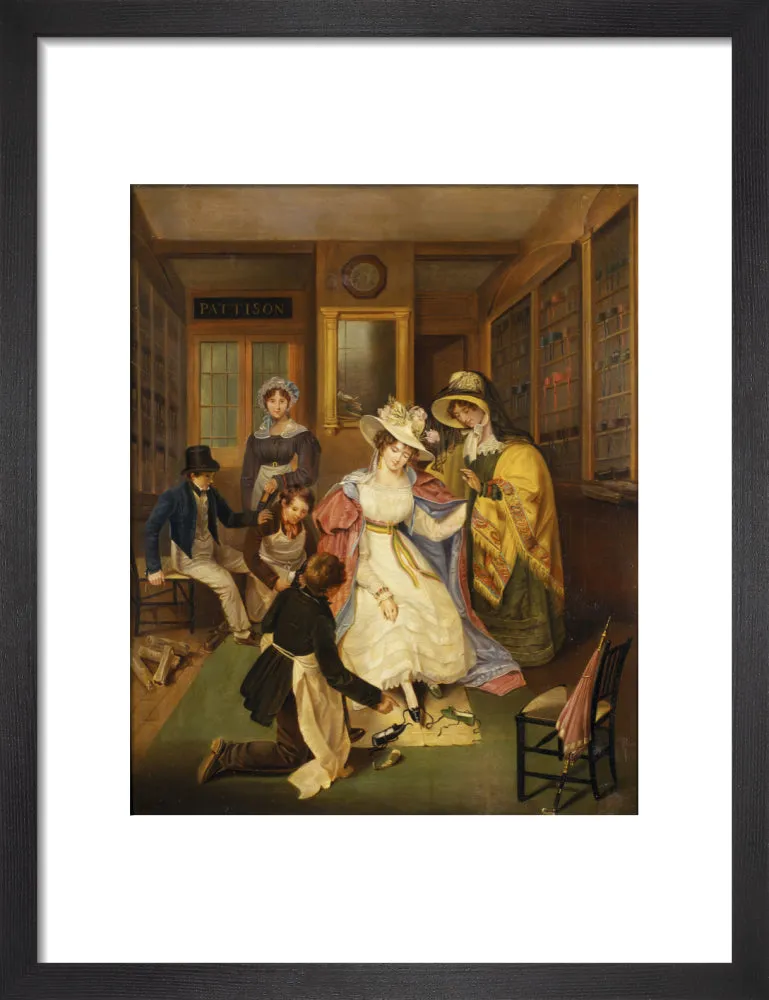 AT THE SHOEMAKERS, English c.1825 (anon) Pattison's Shoe Shop, 129 Oxford Street