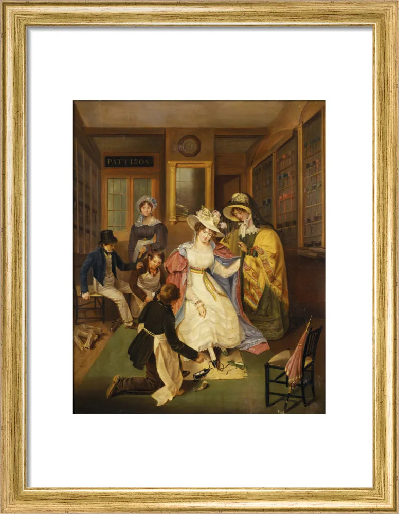 AT THE SHOEMAKERS, English c.1825 (anon) Pattison's Shoe Shop, 129 Oxford Street