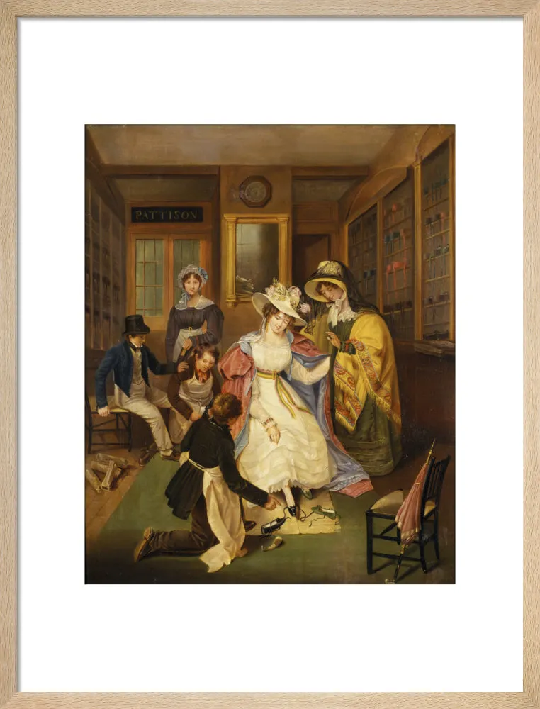 AT THE SHOEMAKERS, English c.1825 (anon) Pattison's Shoe Shop, 129 Oxford Street