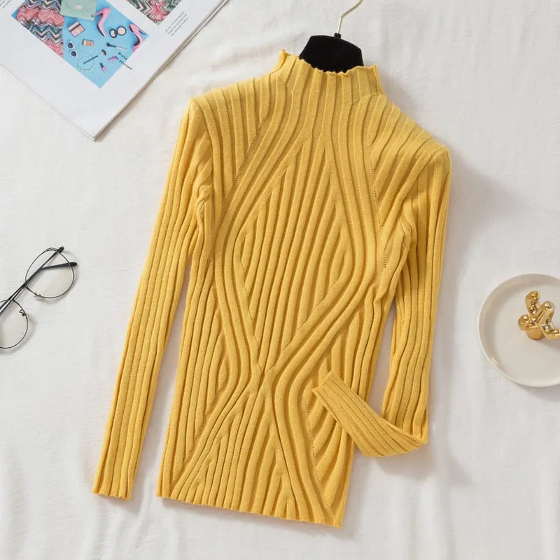 Autumn Knitted Sweater Women Pullover Long Sleeve Lady  Sweater