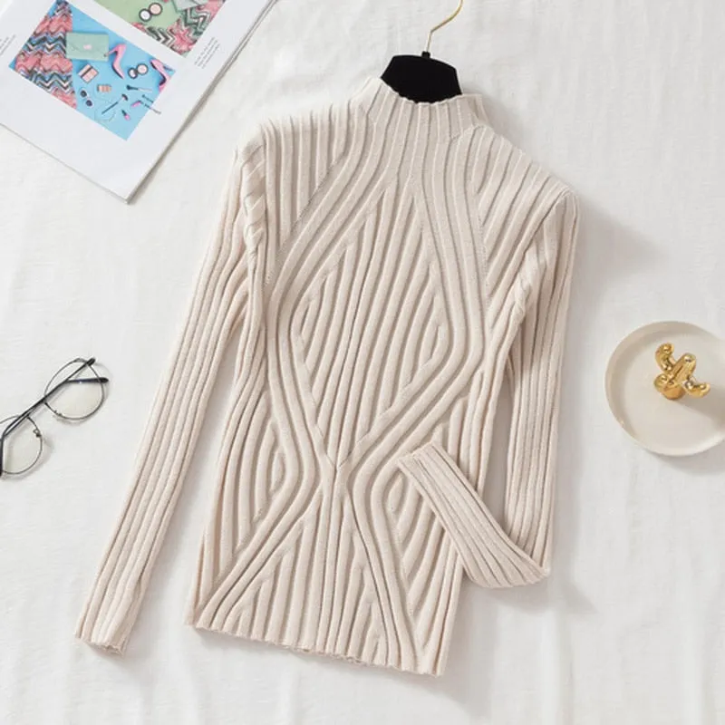 Autumn Knitted Sweater Women Pullover Long Sleeve Lady  Sweater