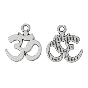 AVBeads Om Charms 15mm x 14mm Silver CHM40534 100pcs