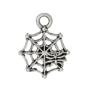 AVBeads Spider Web Charms 17mm x 13mm Silver CHM43446 100pcs