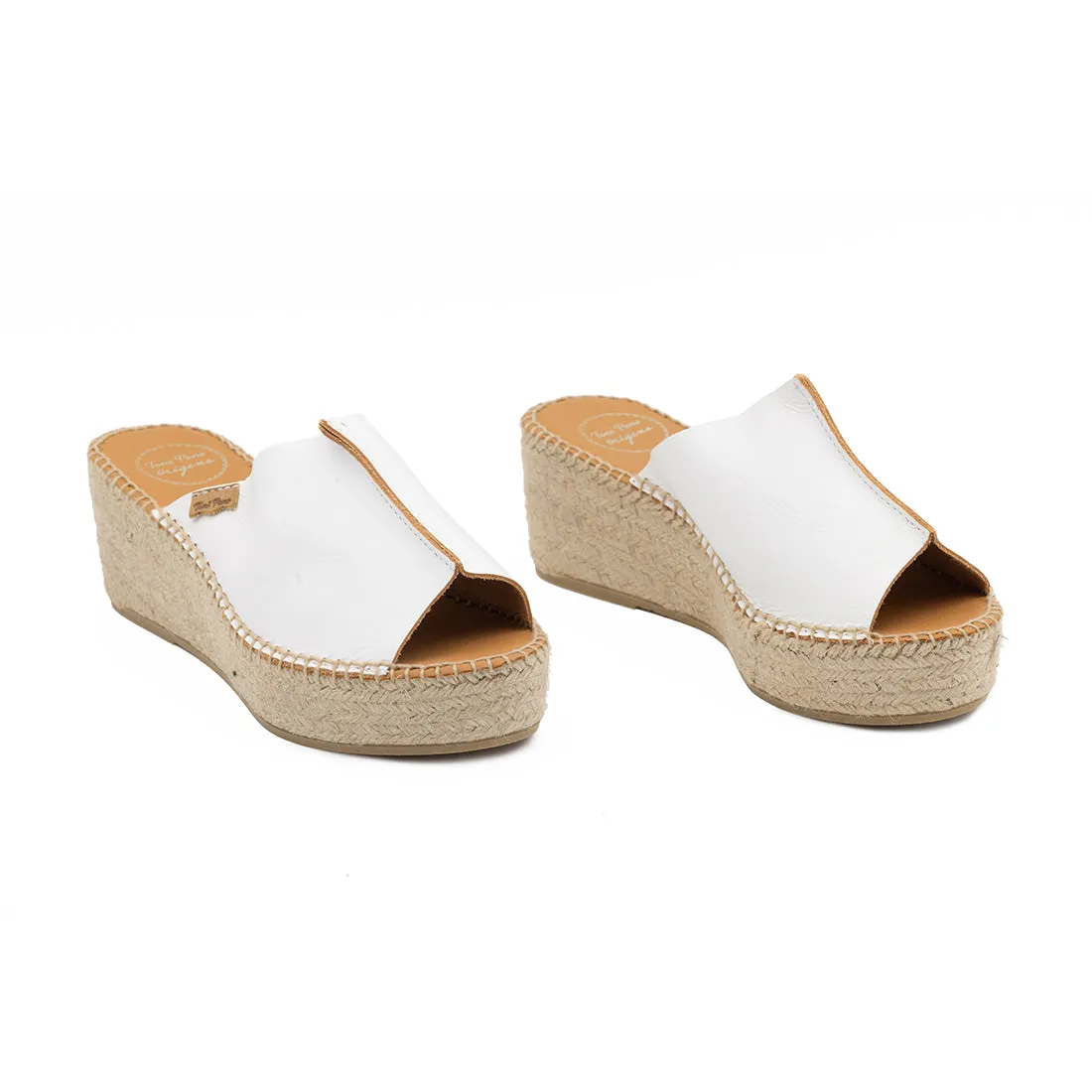 Basic Open Toe Leather Sandal Espadrille for Women - Ivonne