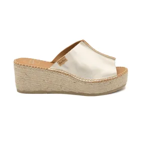 Basic Open Toe Leather Sandal Espadrille for Women - Ivonne