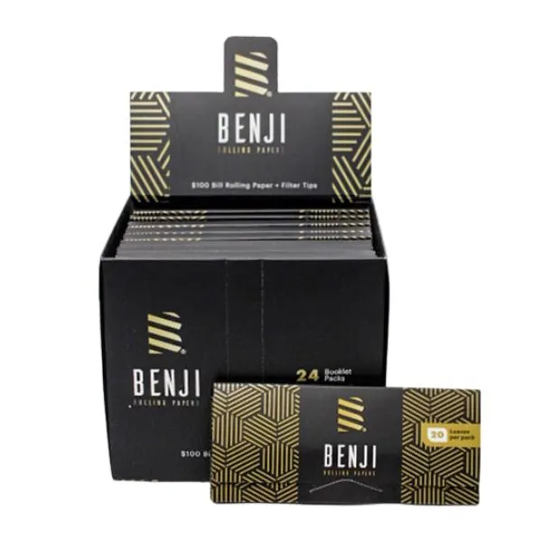 BENJI $100 BILL Printed Rolling Paper with Filter Tips