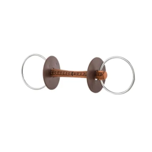 Beris Leather Loose Ring Snaffle Bit Soft Mouthpiece