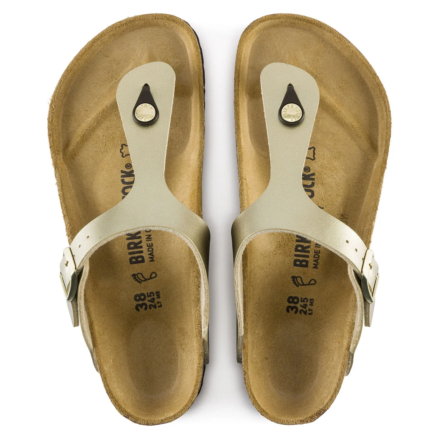 Birkenstock Gizeh Birko-Flor Gold Sandals