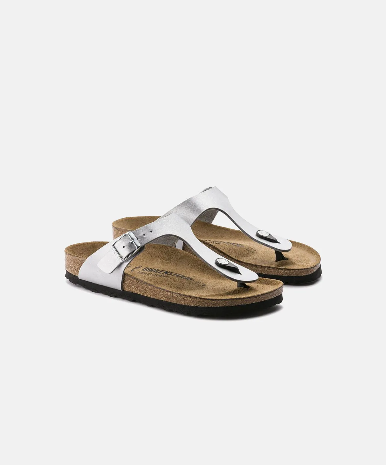 Birkenstock Gizeh Birko-Flor Silver Sandals