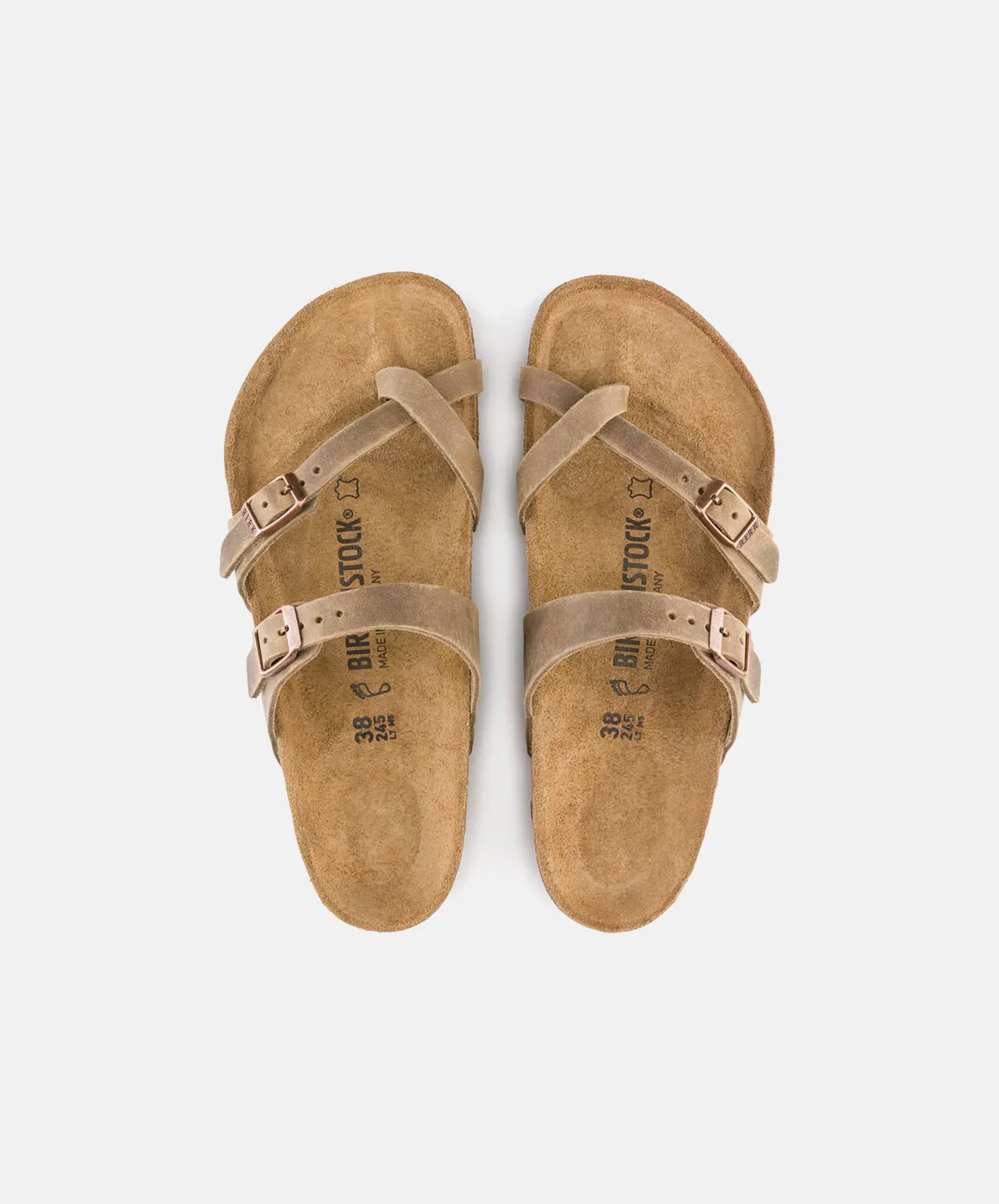 Birkenstock Mayari Oiled Leather Tobacco Brown Sandals