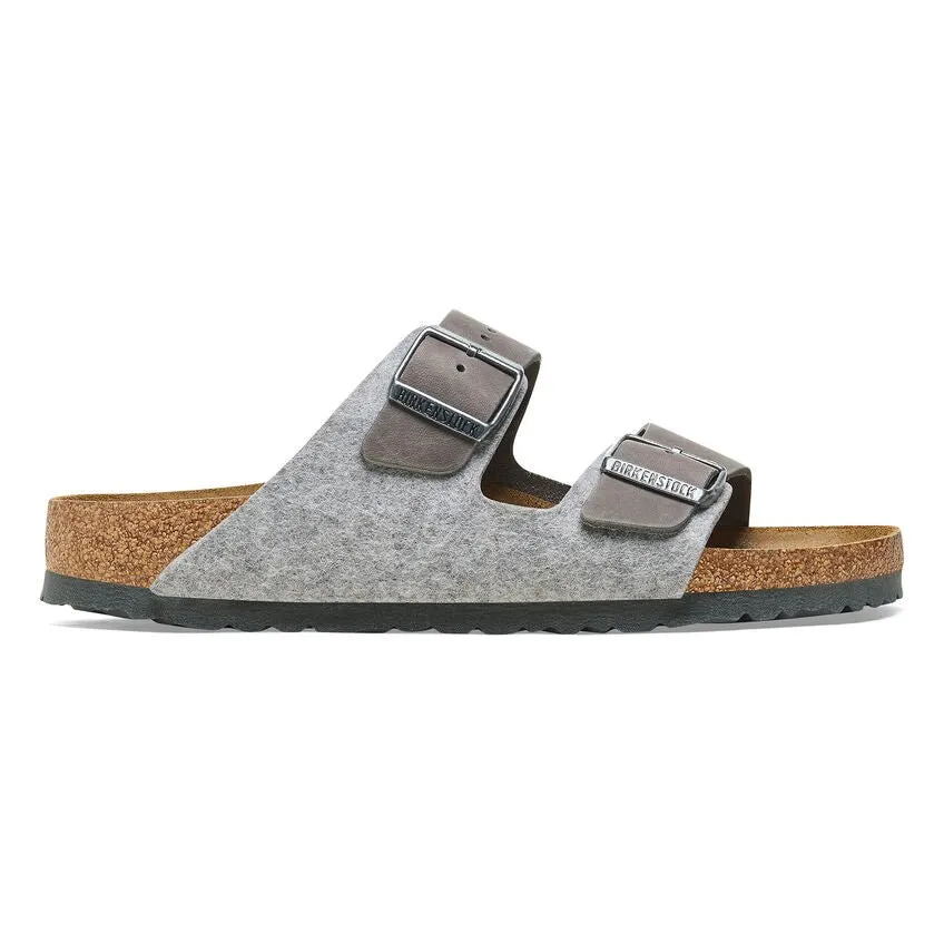 Birkenstock Women's Arizona - Light Gray Wool Felt/Leather