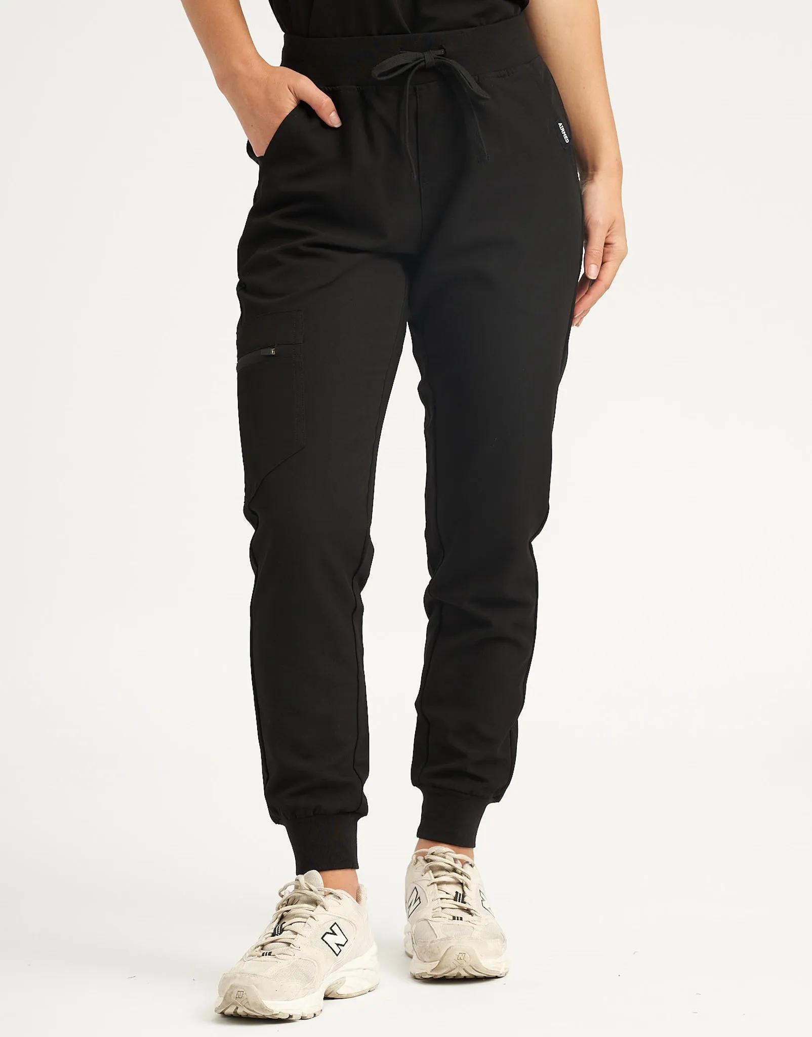 Black Crewneck and Scrub Jogger Set