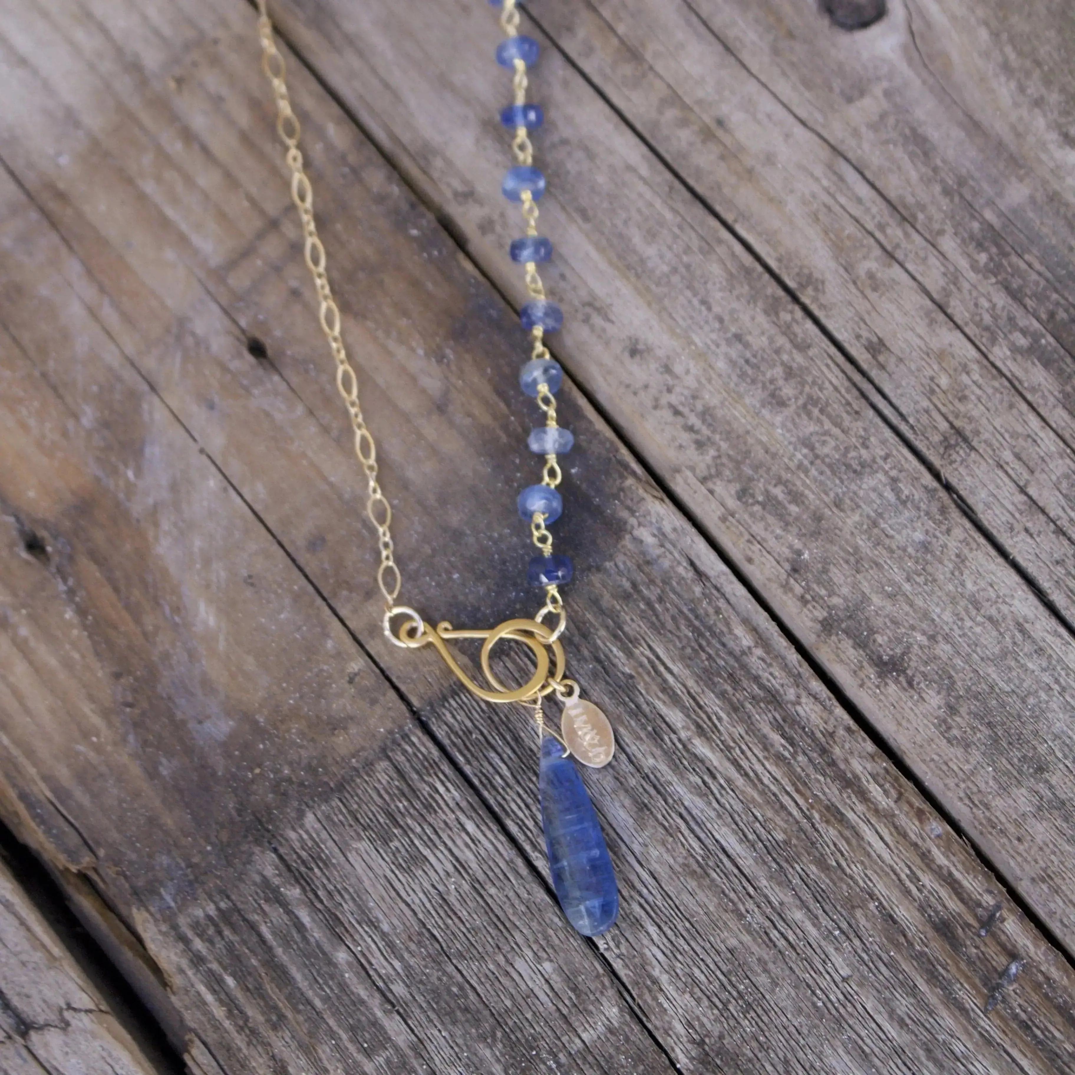 Blue Kyanite Rosary Necklace