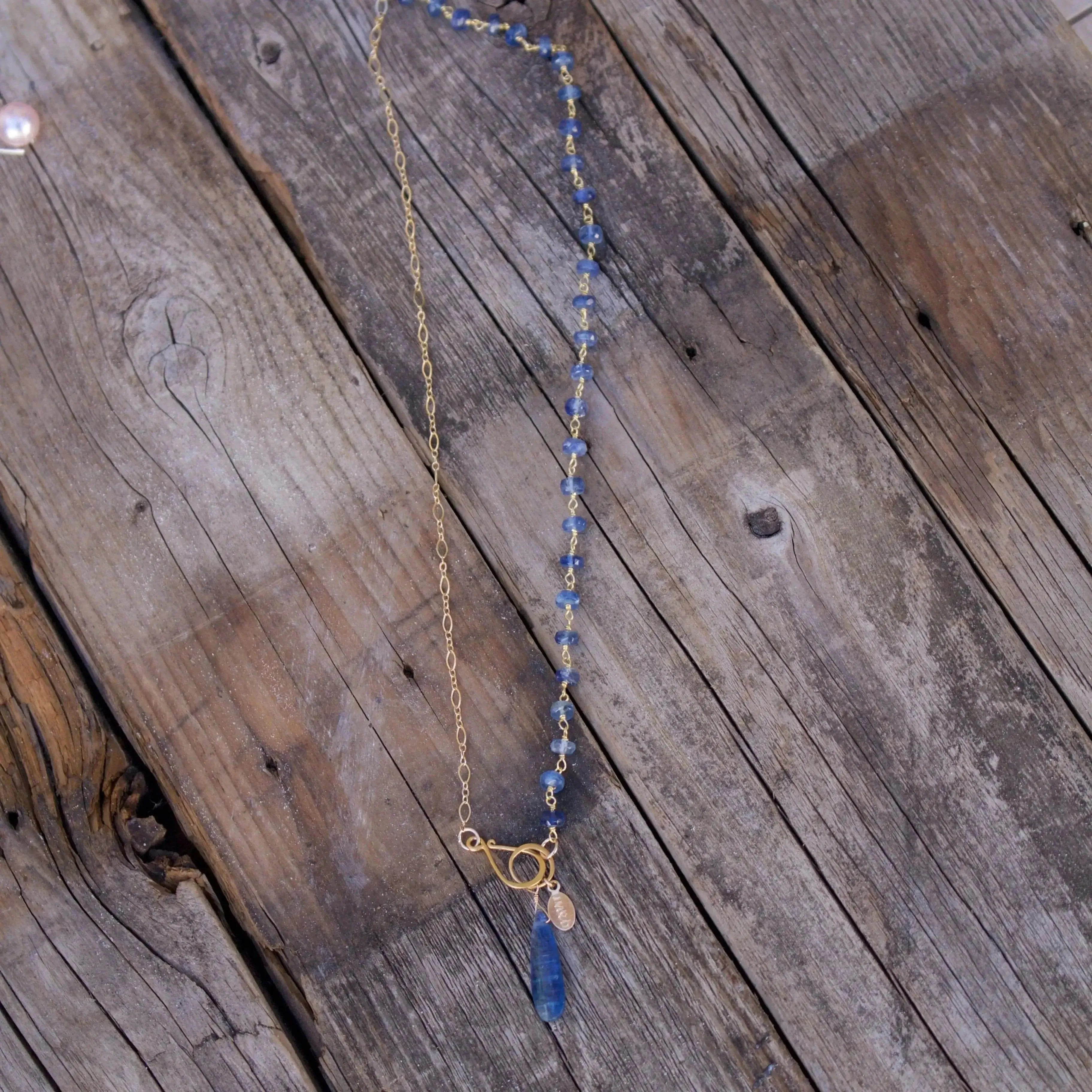 Blue Kyanite Rosary Necklace