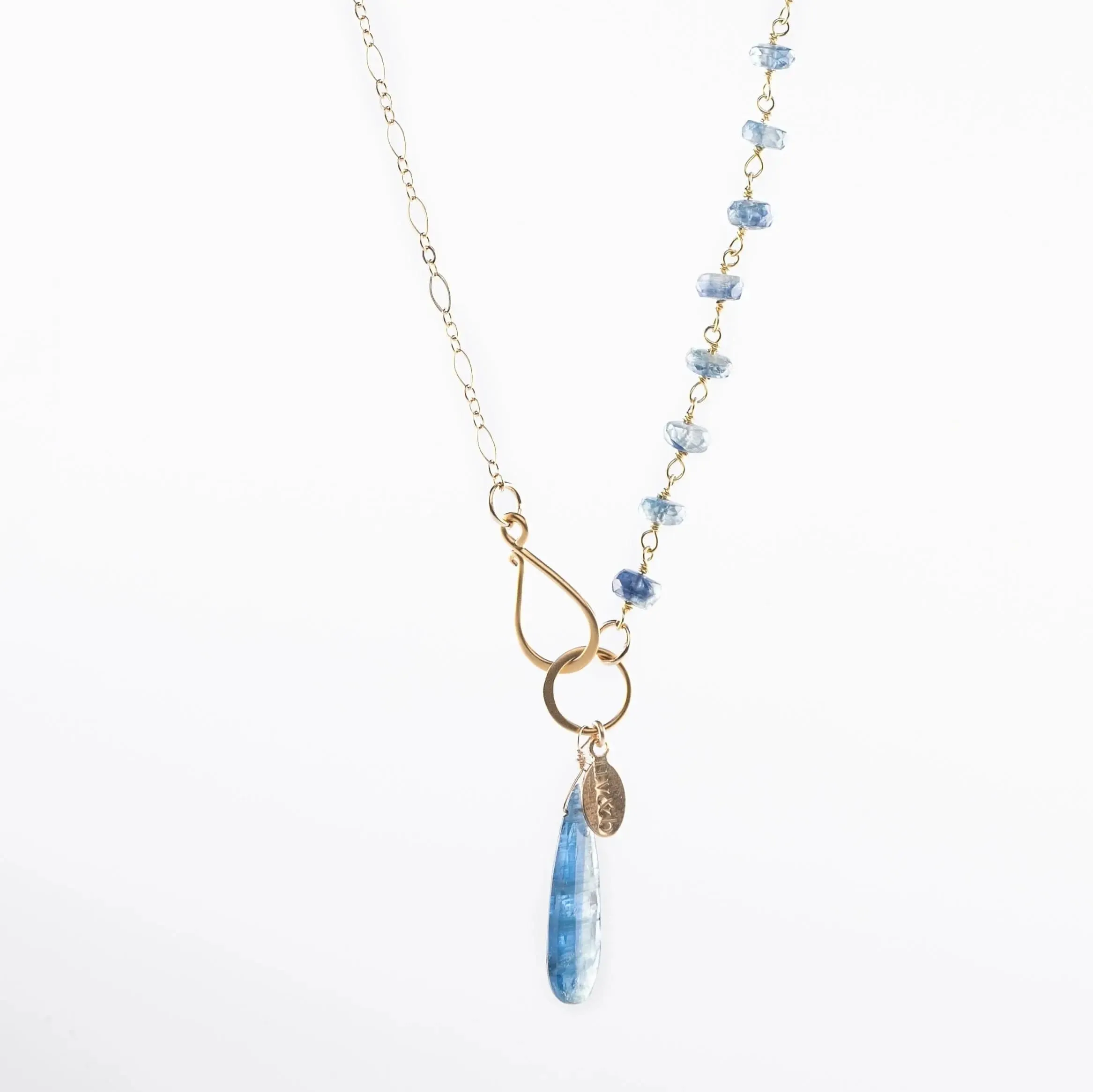 Blue Kyanite Rosary Necklace