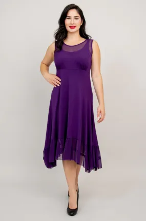 Blue Sky Danube dress, ruffled edge solid (3 colors)