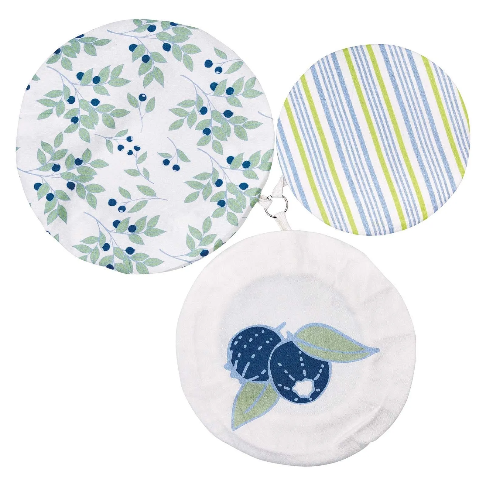 Blueberries blu Kitchen Food Storage Covers (Set of 3 )