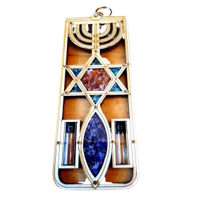 Bluenoemi Messianic Symbol Home Decor Loaves and Fishes Symbol Hand Made in Jerusalem.