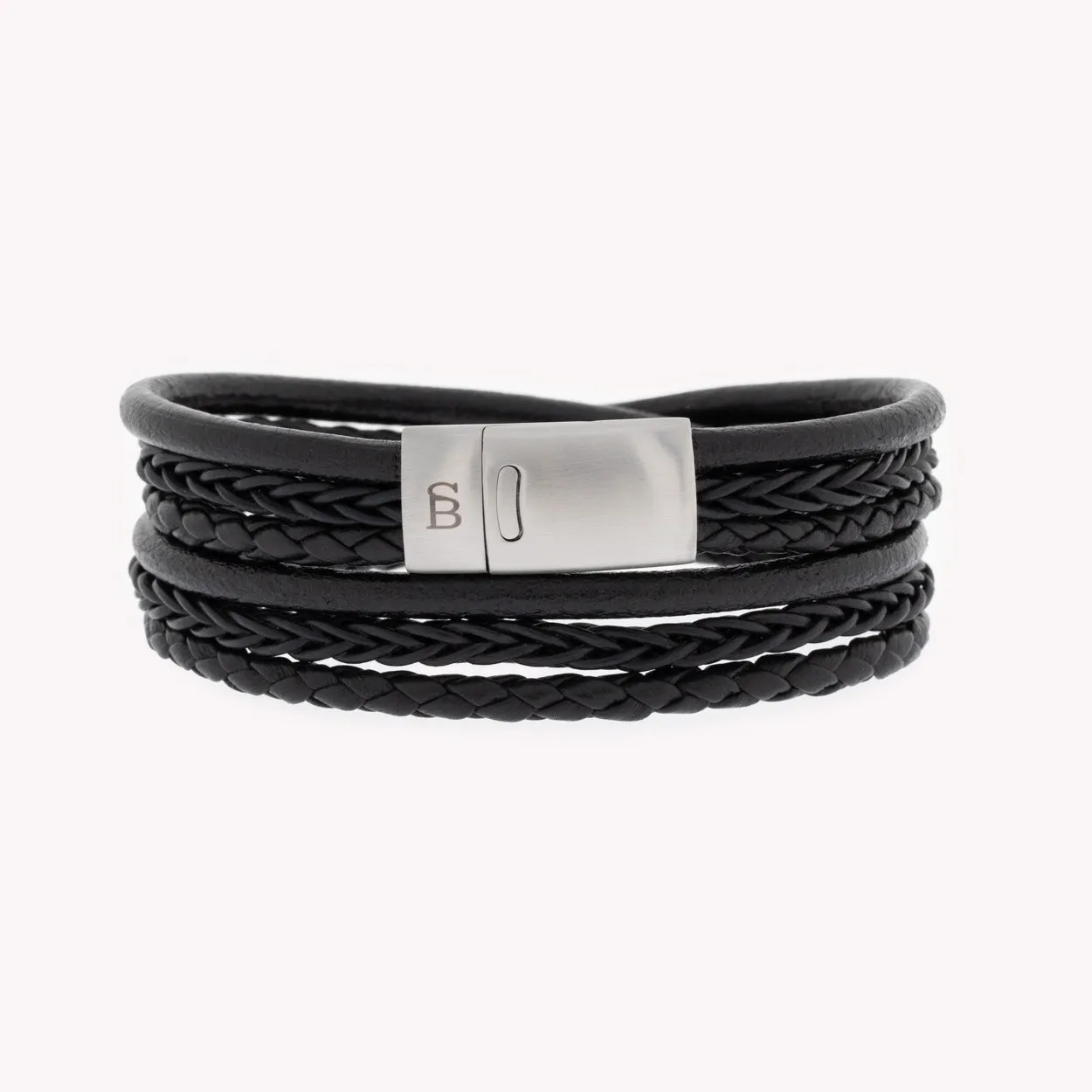 Bonacci Leather Bracelet Black