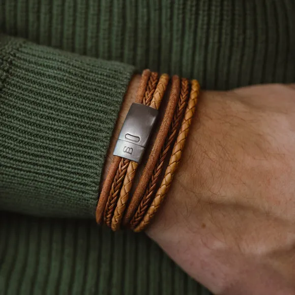 Bonacci Leather Bracelet Camel