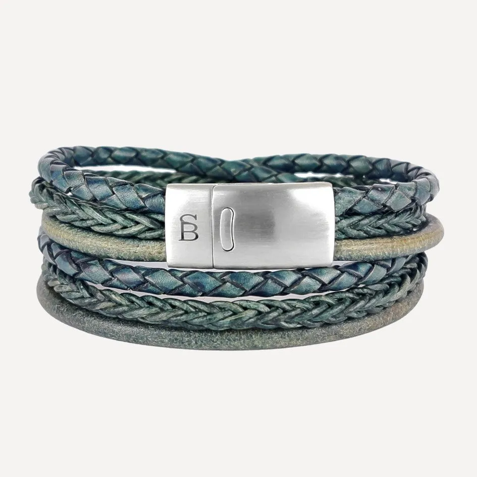 Bonacci Leather Bracelet Green