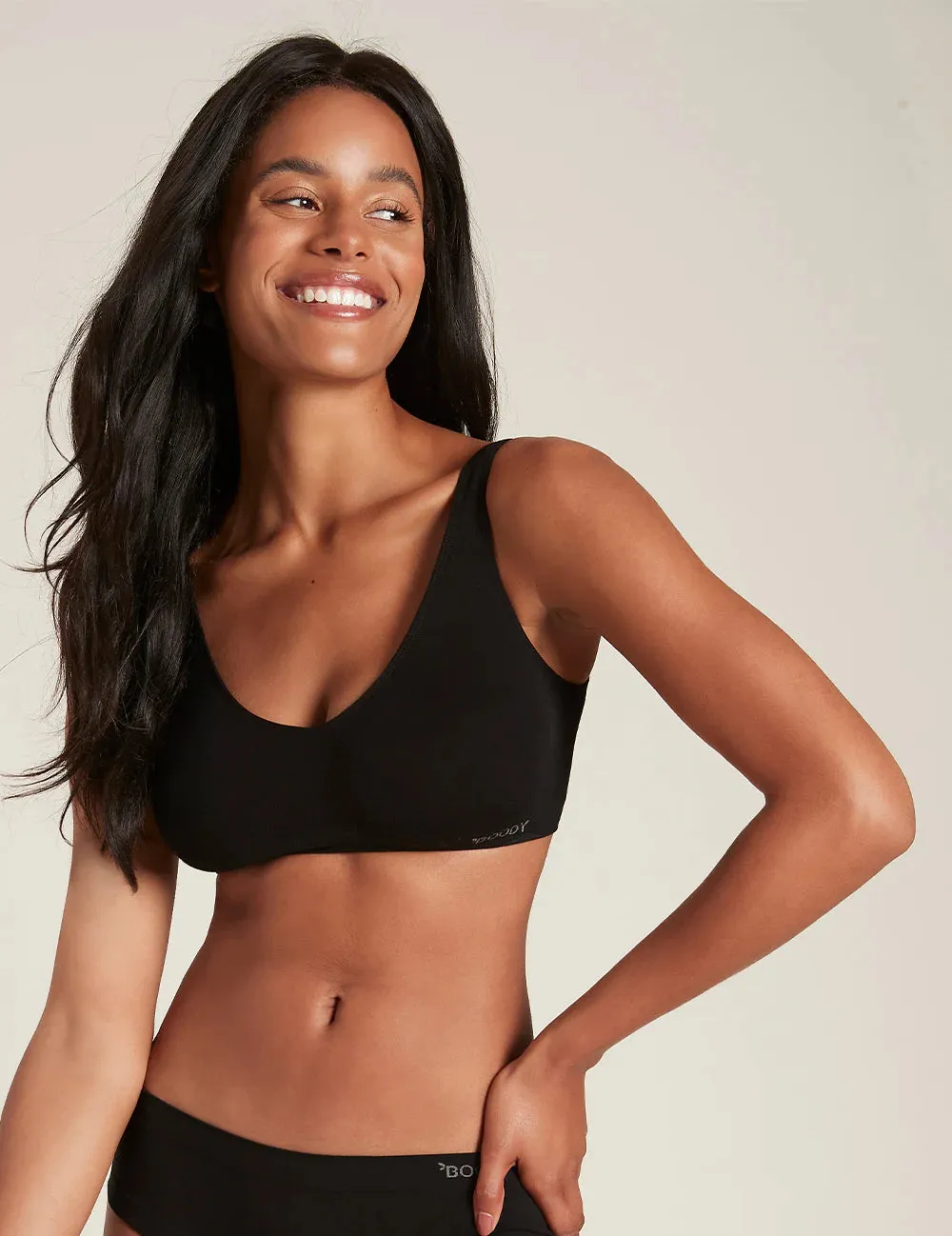 Boody Shaper Crop Bra brbl black