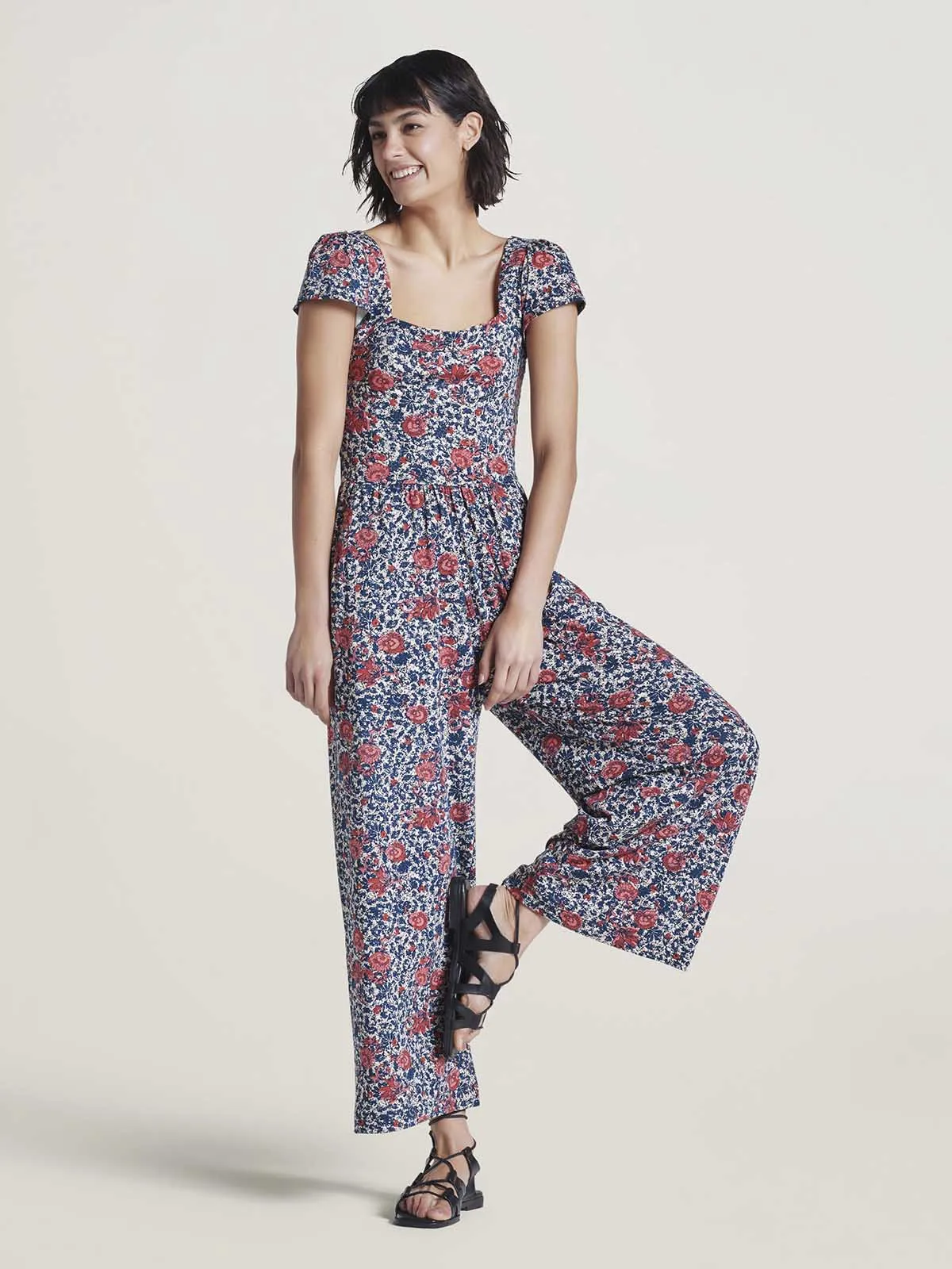 Caileigh Lenzing™ EcoVero™ Jersey Culotte Jumpsuit - Multi