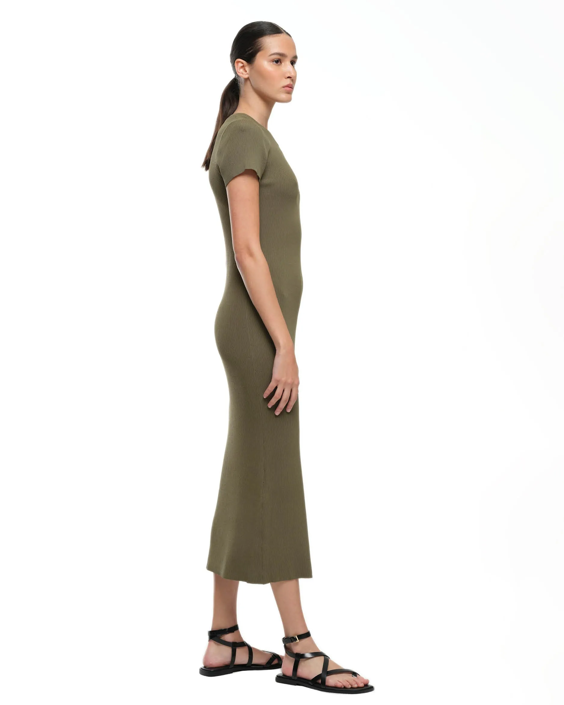 CAMILLA KNIT DRESS - OLIVE