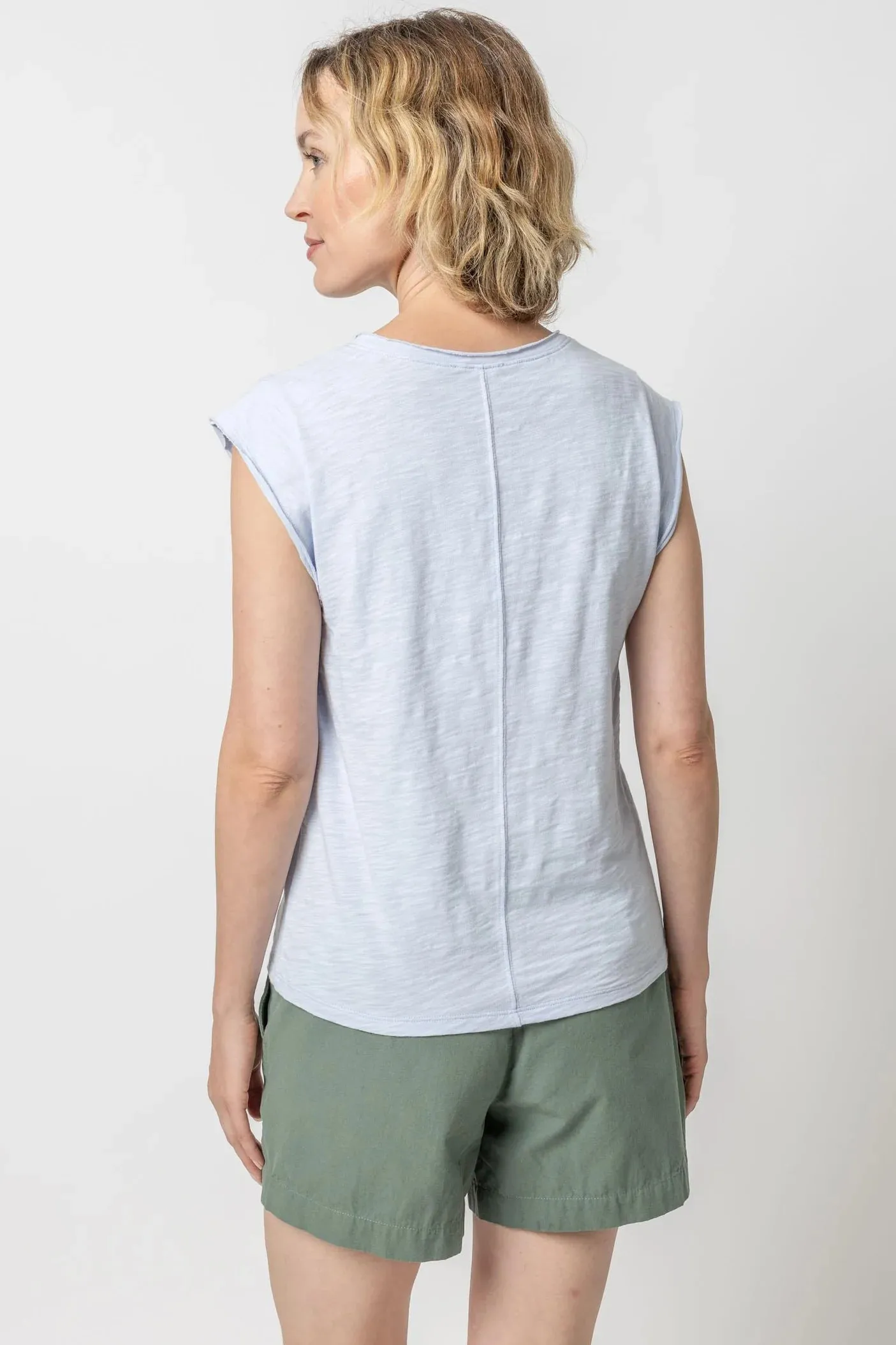 Cap Sleeve V-Neck